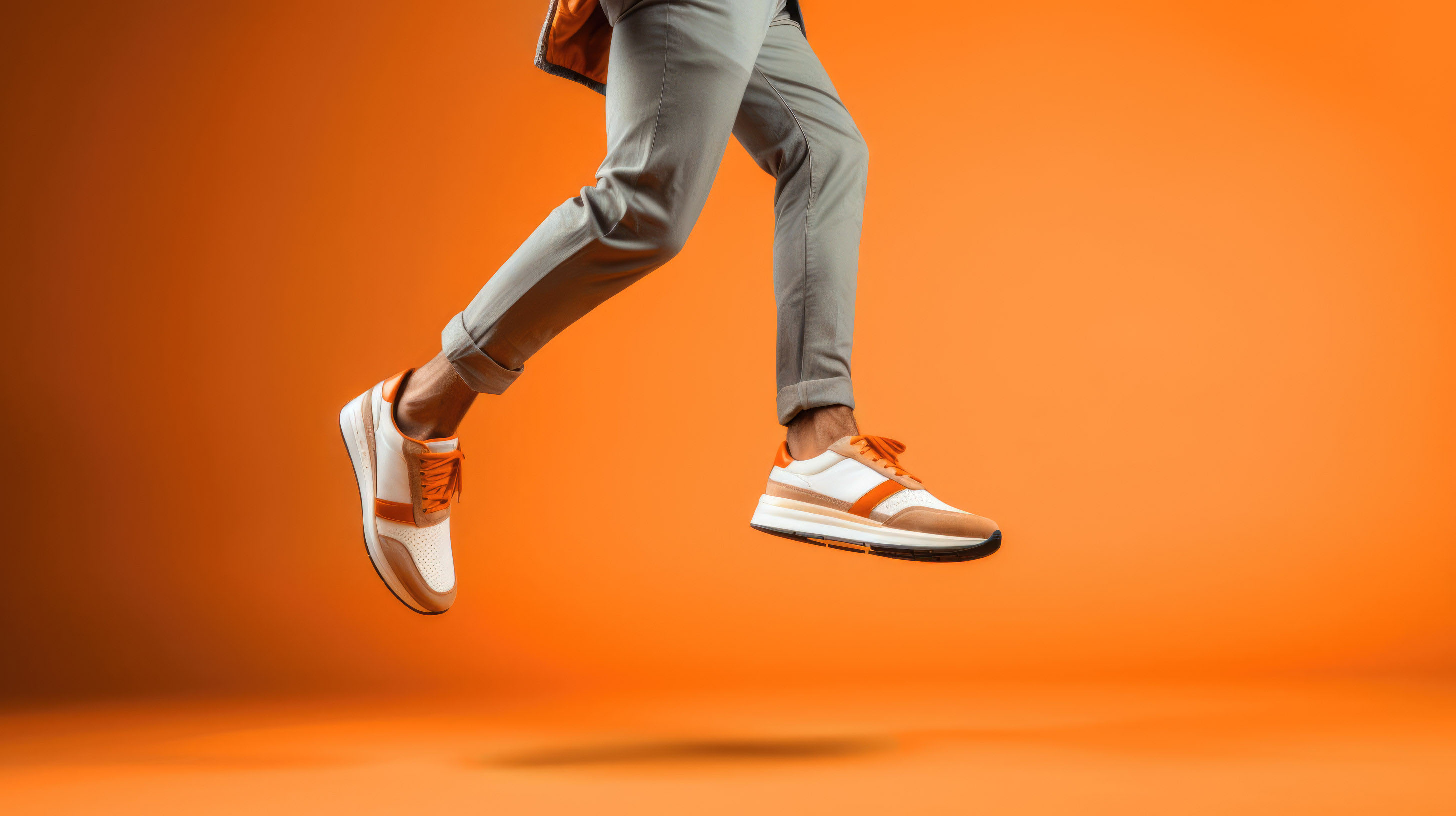 Springen in Turnschuhen